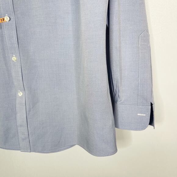 Brooks Brothers 16 Neck 33 Sleeve Blue Supima Cotton Button Down Dress Shirt - Picture 4 of 7